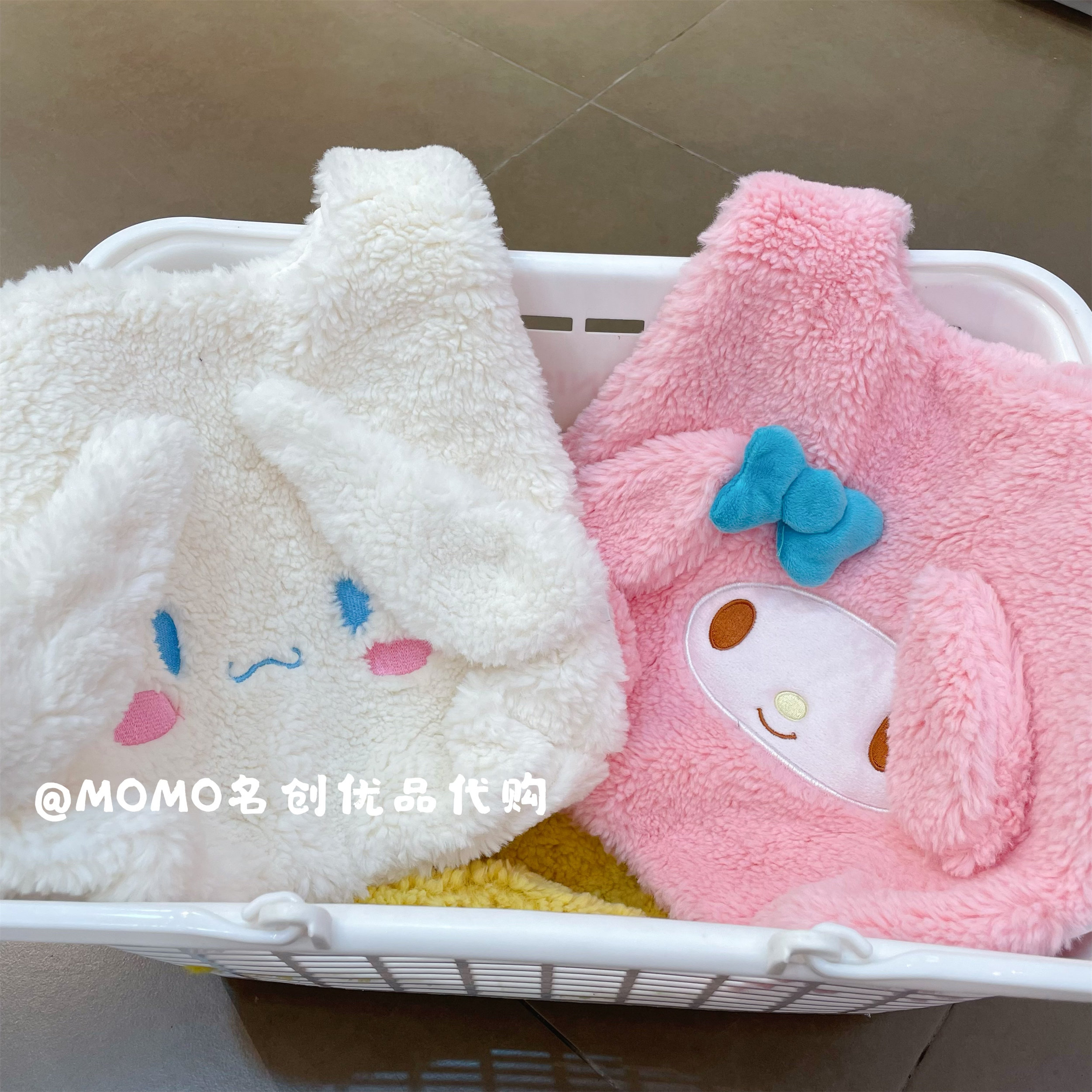 miniso名创优品三丽鸥玉桂狗仿羊羔毛手提购物袋美乐蒂可爱大容量