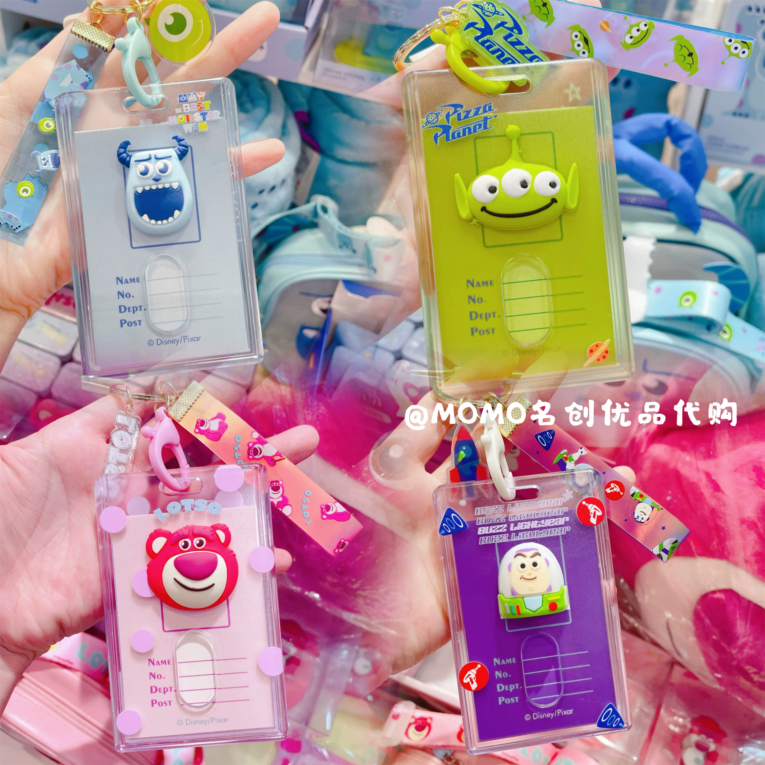Miniso, Disney, держатель карт, кулон, милая клубника, значок