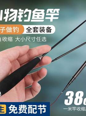 日本进口碳素小物溪流竿套装