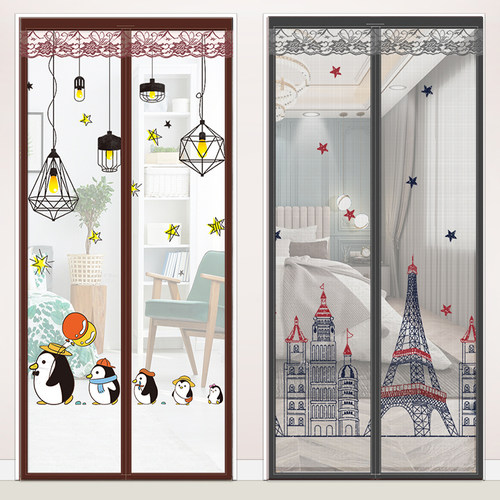 加密防蚊门帘纱门防蚊门帘磁铁