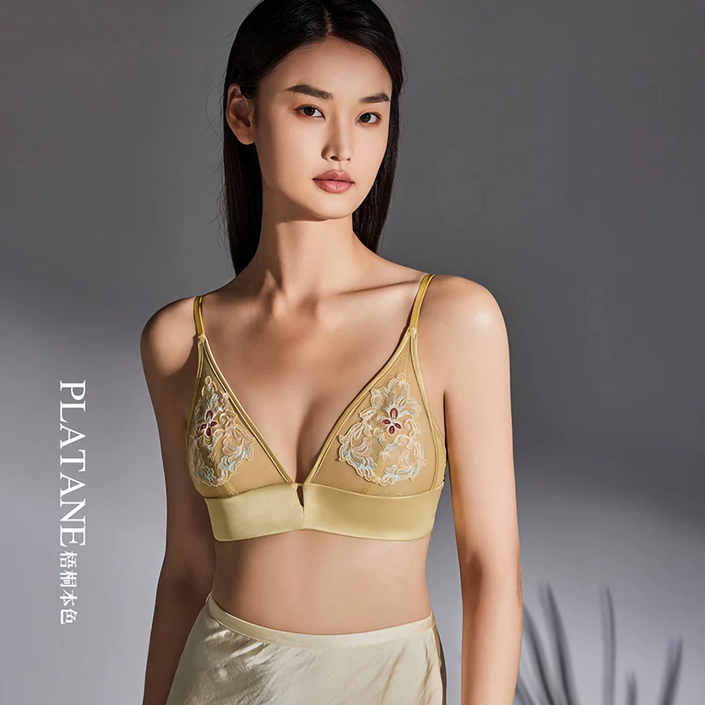 梧桐本色WN22219文胸法式性感轻奢超薄显小无钢圈三角杯内衣女