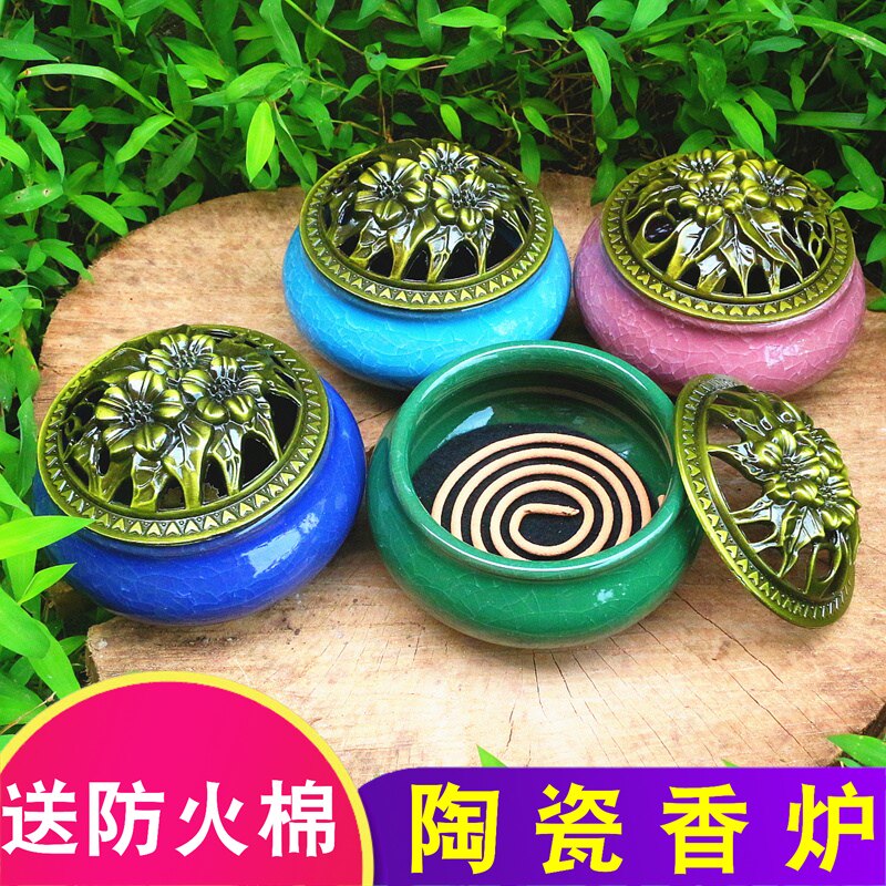 包邮龙泉香炉陶瓷佛具手工仿古