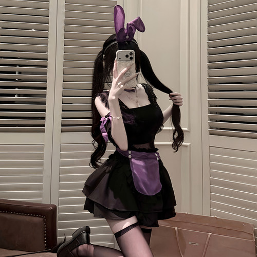性感女仆装蕾丝氛围Lolita连衣裙