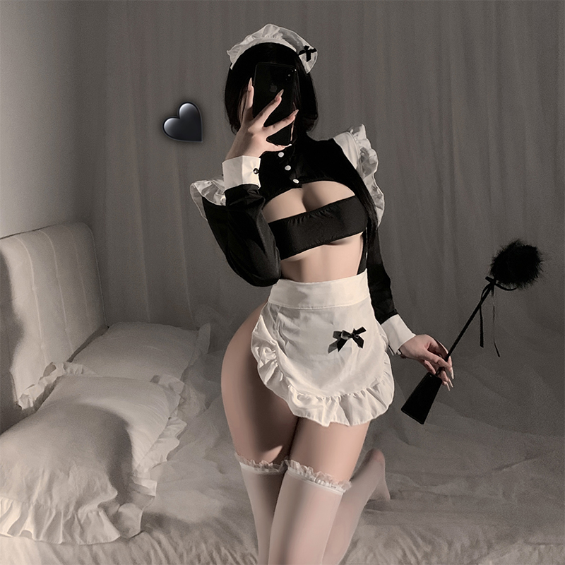 可爱女仆紧身连体衣纯欲萌系套装