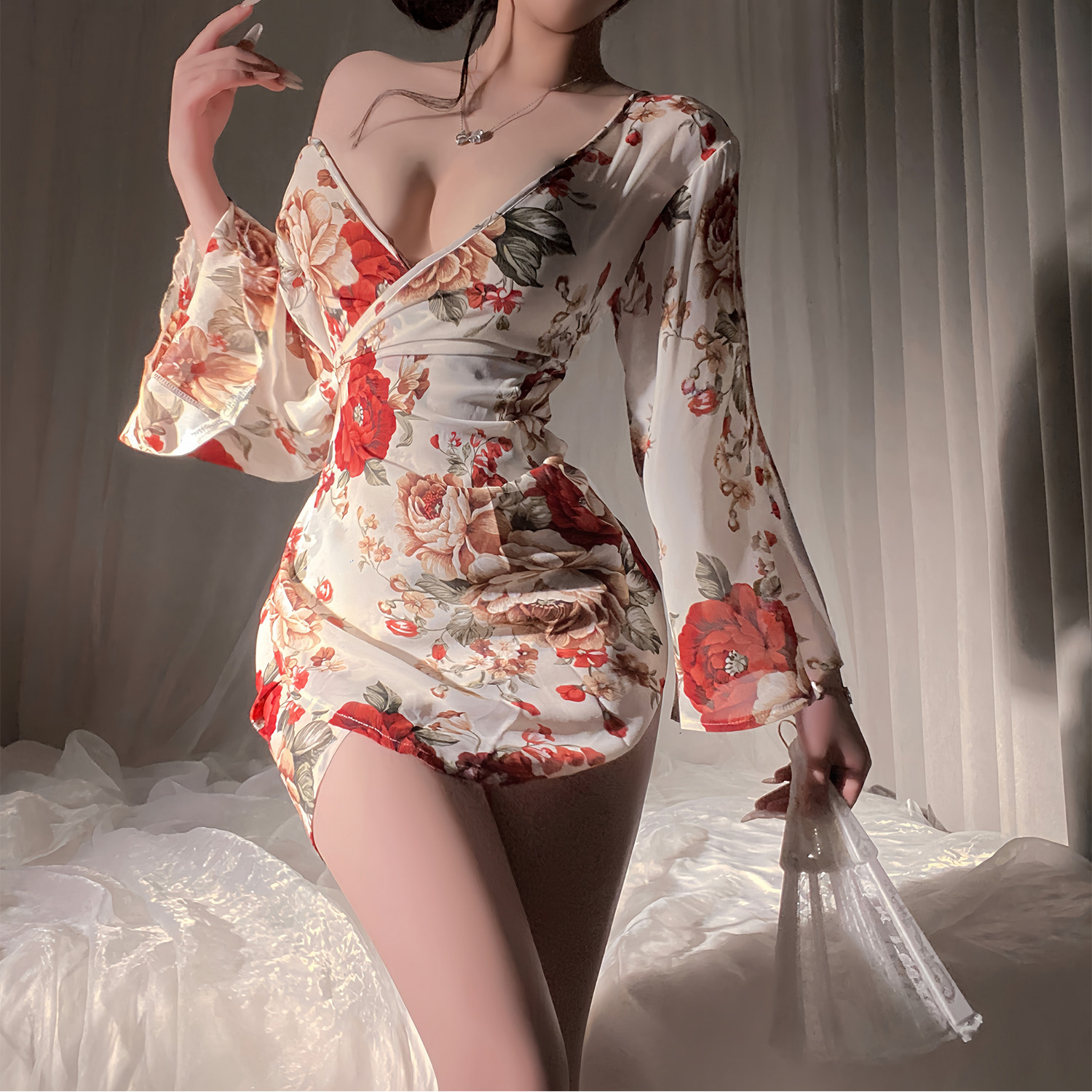 性感纯欲日系印花和服女禁欲系