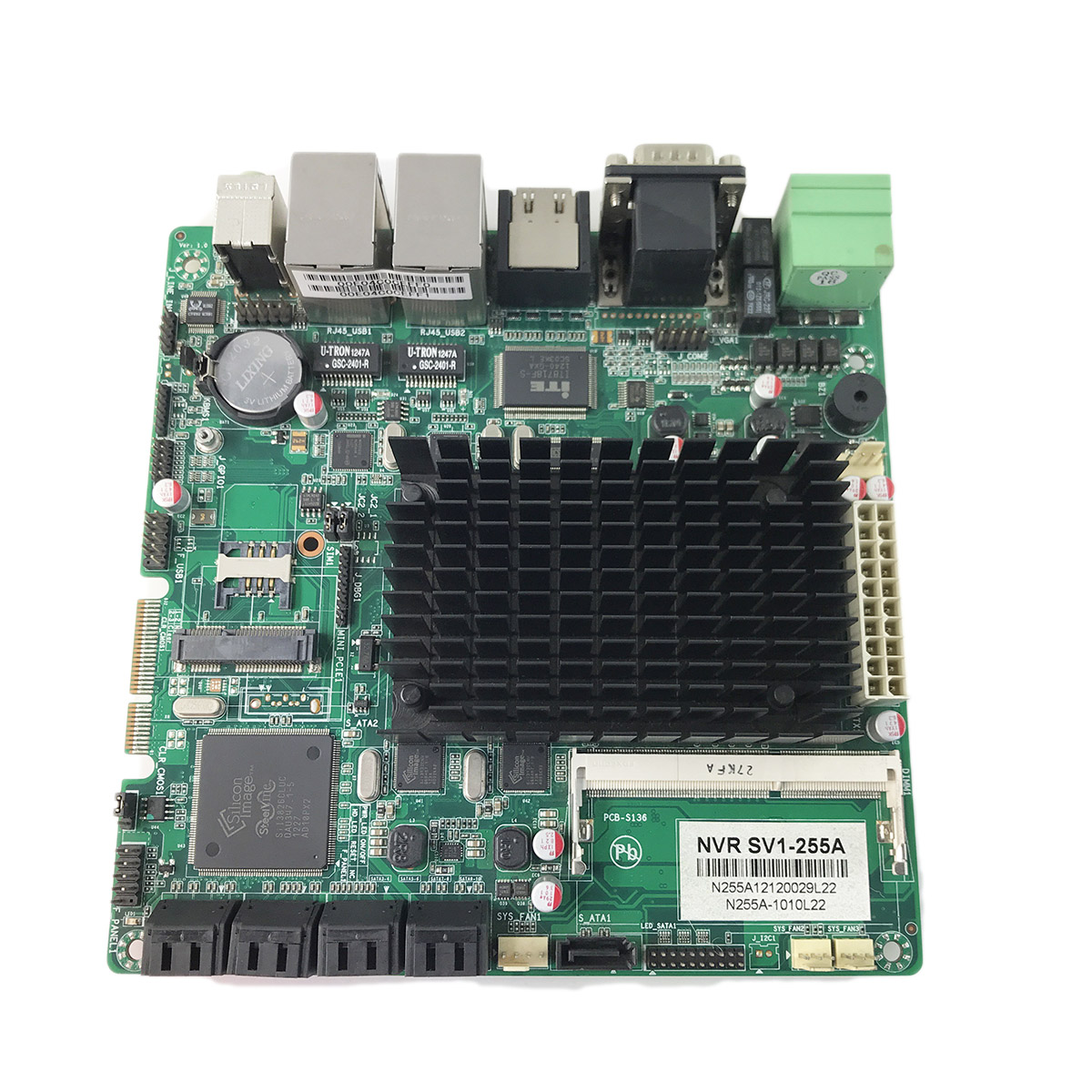 信步D2550主板ATOM SV1-255A 双HDMI+VGA+双网卡适合NVR NAS8sata