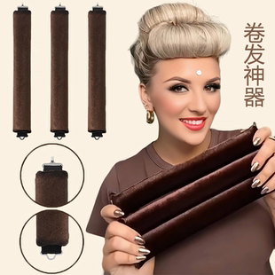 新款 加粗3cm钩子泡沫无热卷发棒懒人睡眠大波浪卷发神器发筒饰品