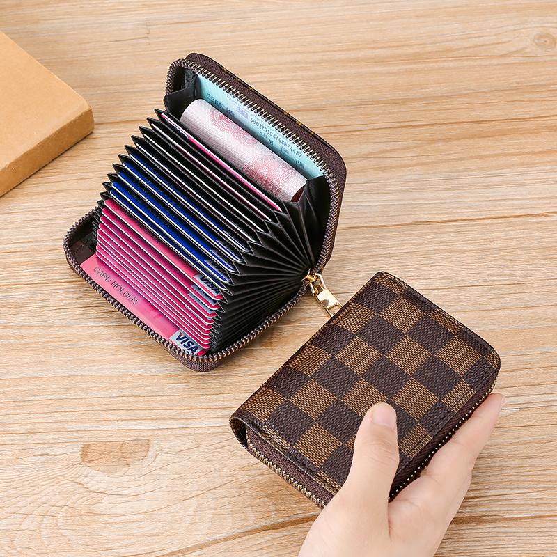 2024新款多卡位防消磁卡包女士小巧风琴卡套欧美装卡证件包学生男