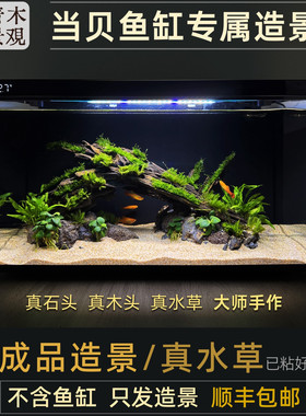 当贝智能鱼缸造景套餐真水草生态摆件全套装饰品水族箱水草缸