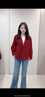 2026春秋新款保暖时尚女修身气质风衣毛呢外套洋气短款休闲上衣