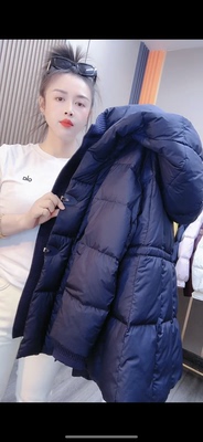 加厚保暖冬季新款时尚羽绒服女收腰中长款白鸭绒宽松显瘦洋气外套