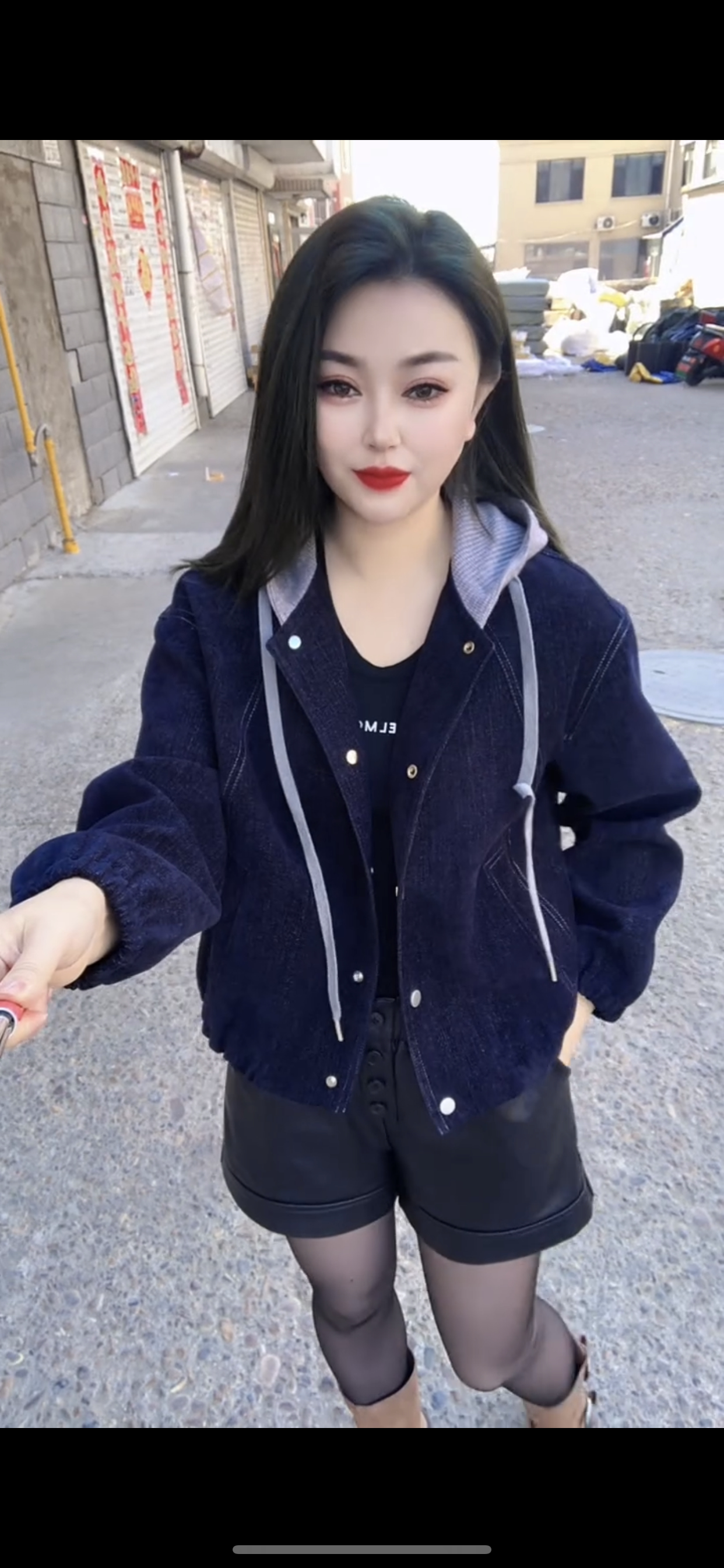 2026春秋新款时尚薄款牛仔外套女洋气大码宽松上衣短款休闲夹克