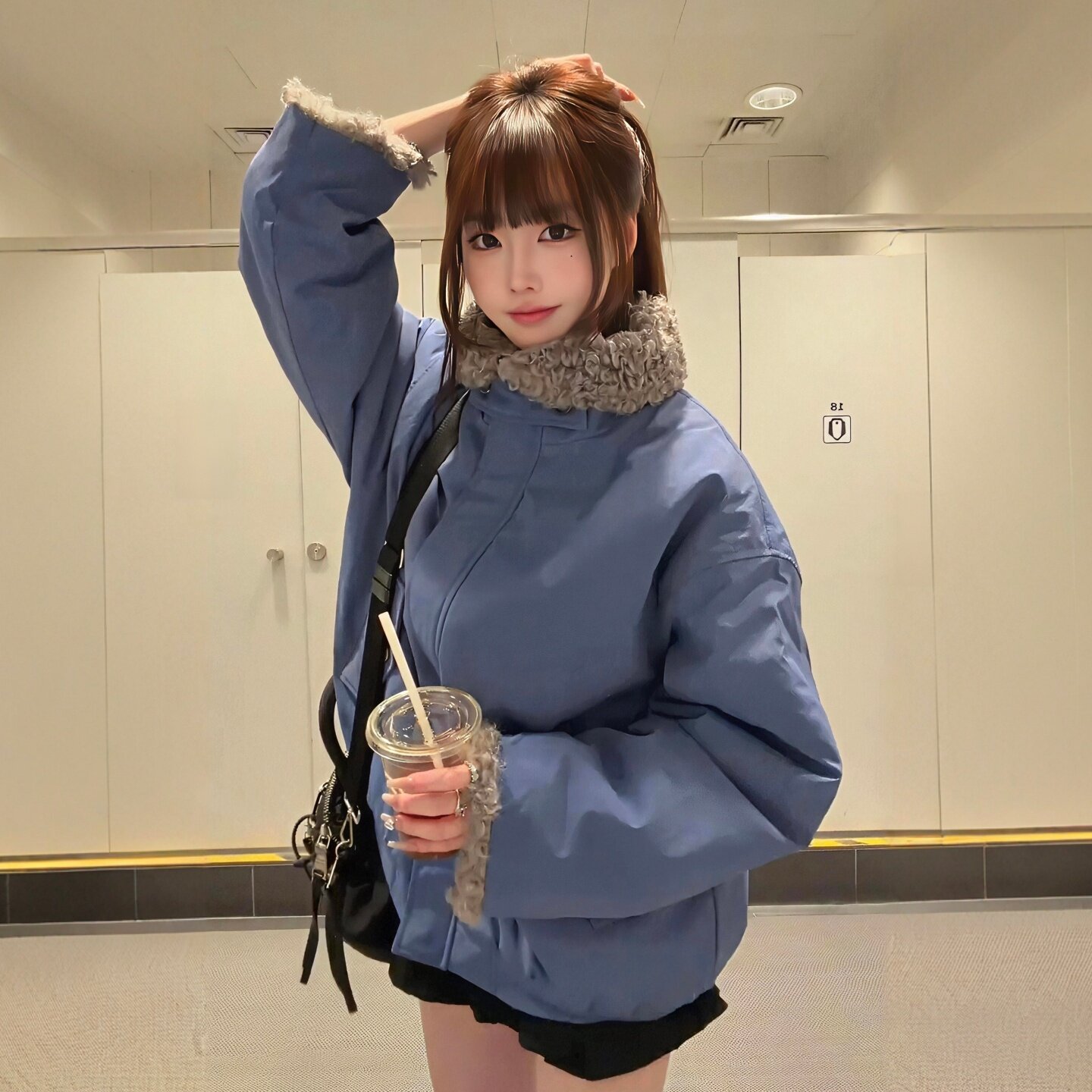 韩系棉服女士新款冬季棉衣巴恩风派克服加厚毛毛夹棉外套棉袄上衣