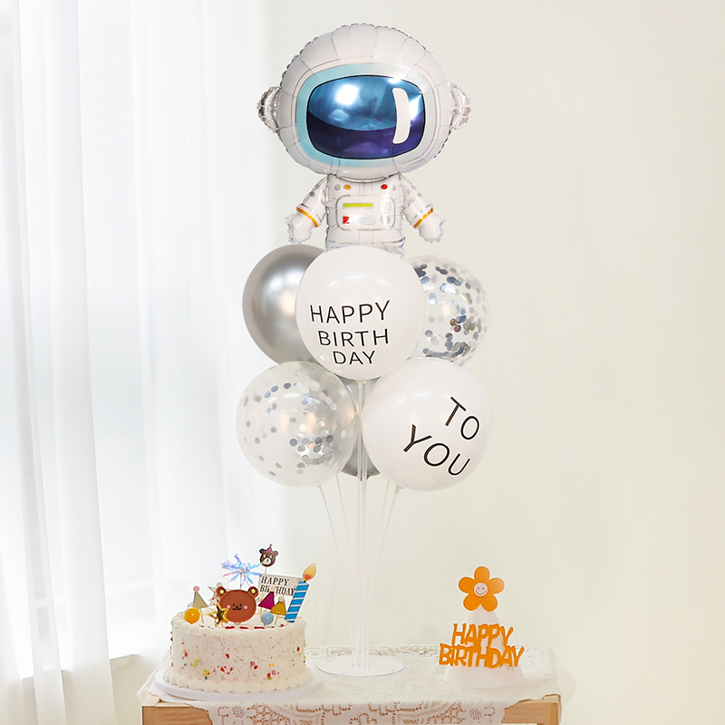 太空人生日装饰布置桌飘气球