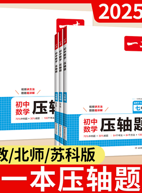 一本压轴题2025版初中数学物理化学人教版北师大苏科七年级八年级九年级中考方程初一初二初三专题专项解题模板例题练习计算题训练