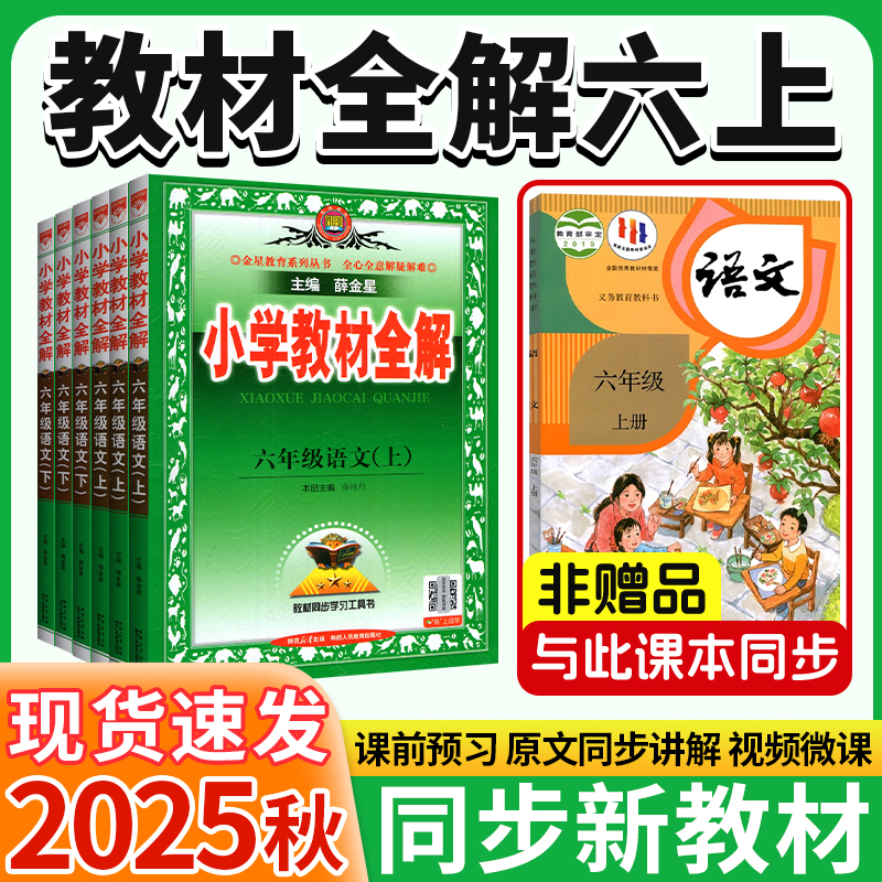 现货速发】小学教材全解六上