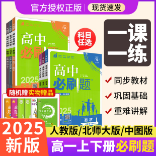 2025高中必刷题高一狂k重点高一必修一必修二数学物理化学生物语文英语政治历史地理下 同步练习册教辅资料书 上册新教材人教版