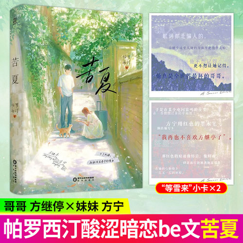 苦夏 PO站口碑作者帕罗西汀著小说实体书一本完结新增番外背德文学青春极致酸涩双向暗恋伪骨科哥妹方继亭x方宁暗恋青春言情小说书