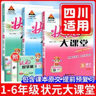 小学课本同步训练练习册课堂笔记教材课前预习 一二三年级四五六年级上册下册语文数学英语外研西师北师版 四川专用状元 大课堂人教版