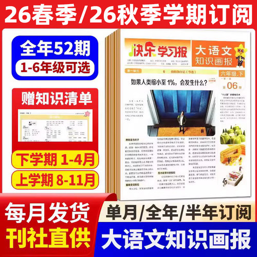 2026大语文知识画报少年报纸杂志