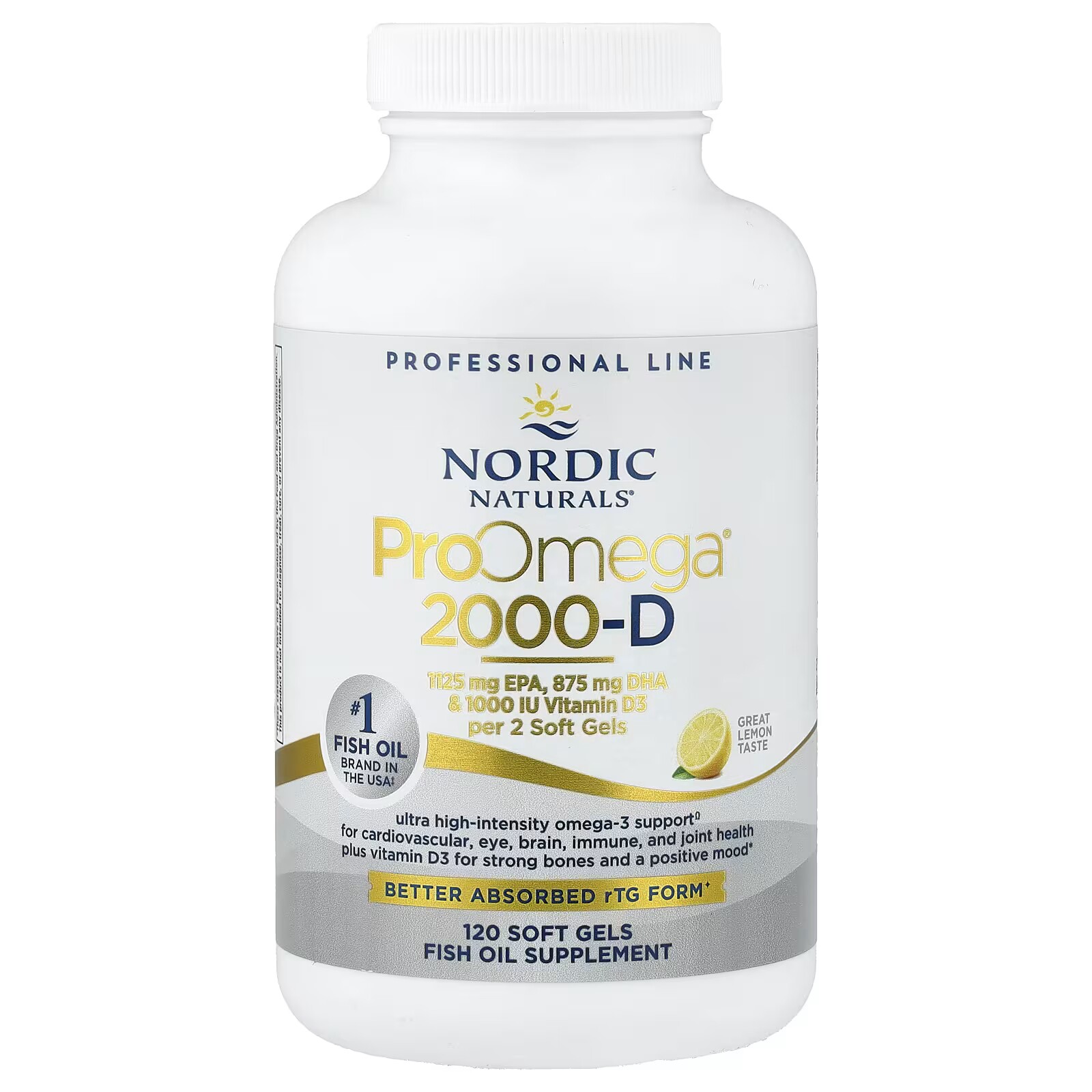 Nordic Naturals美国成人ProOmega 2000D挪威小深海鱼油软胶囊DHA