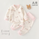 子按扣开男幼女宝宝春装 秋衣秋裤 两件套 春秋纯棉薄款 婴儿分体套装
