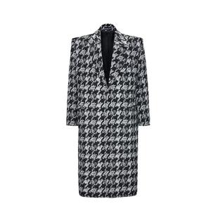 领羊绒大衣男女款 Nomorefight25FW高端品相千鸟格时装 周秀场西装