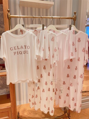 gp女莫代尔薄款睡衣宽松小熊夏季