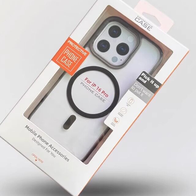 17Promax适用苹果17手机壳17Air16Promax黑色透明超强磁吸防摔新款iPhone16保护套壳15plus phone case cover