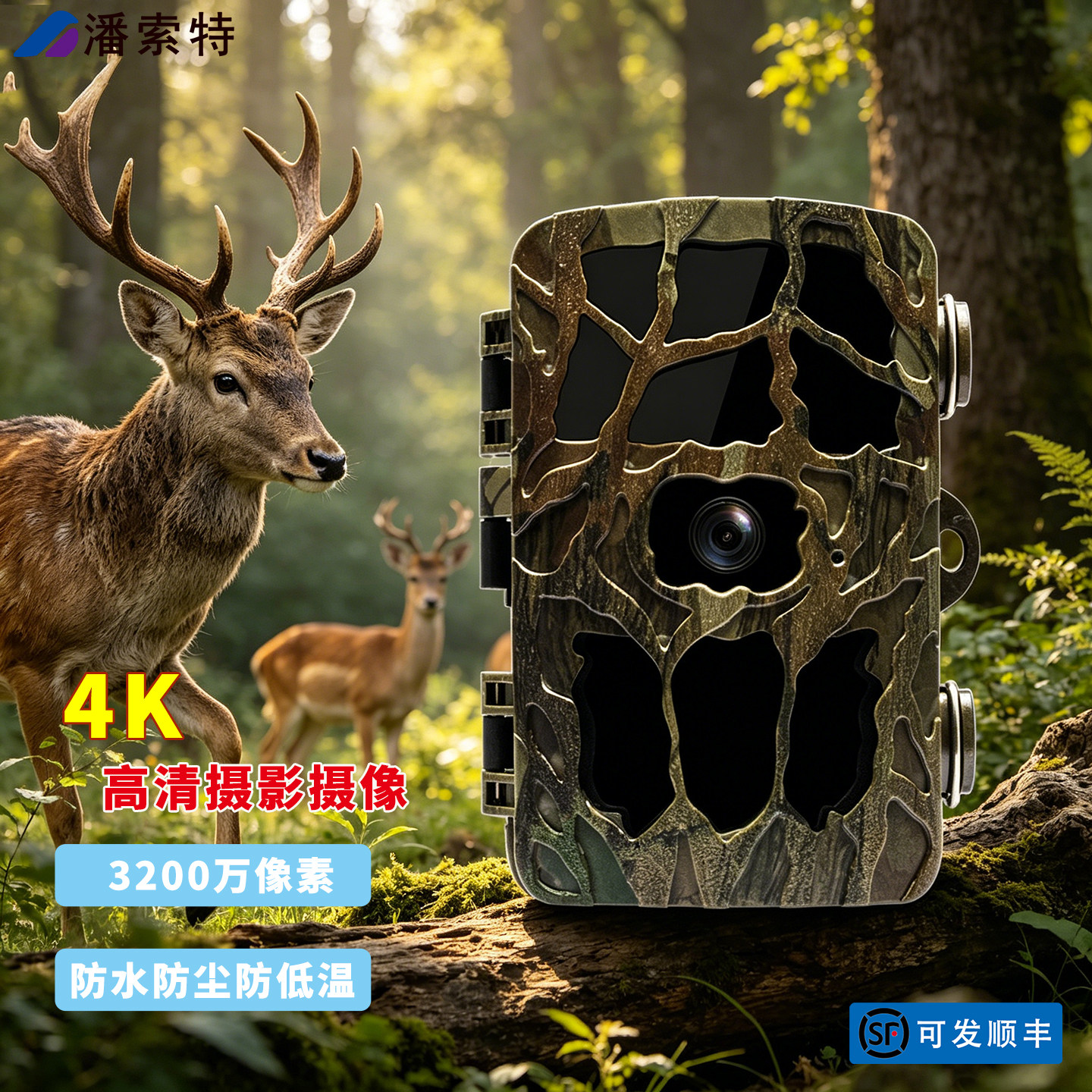 潘索特H805红外触发相机野保科研野生动物调查4K高清摄影摄像