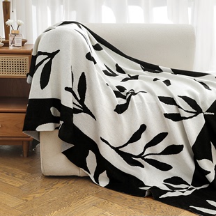 原创复古针织毛毯四季空调毯法式腈纶办公室午睡盖毯沙发毯子厚