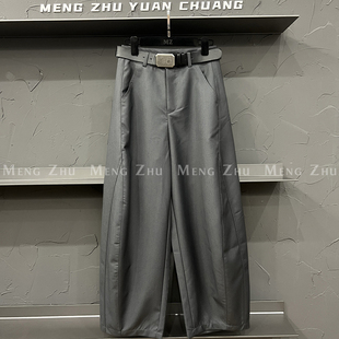 高端欧货秋季新款高级感巨好看的裤子休闲百搭阔腿直筒裤女烟管裤