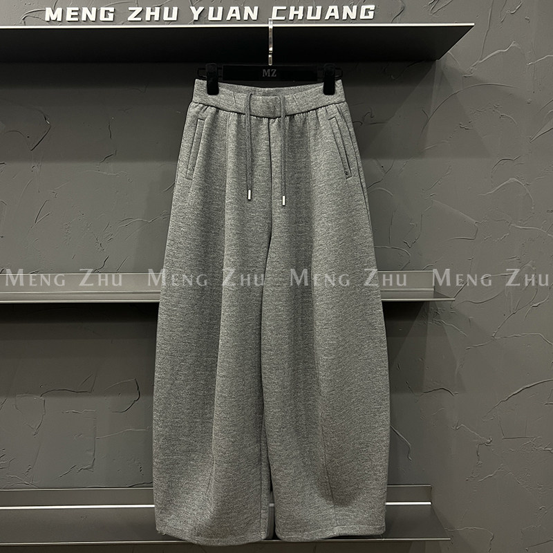 高端欧货冬季新款高级感巨好看的薄绒裤子休闲阔腿直筒裤女卫裤,女装/女士精品,休闲裤,淘宝优惠券,粉丝福利购,淘宝优惠卷