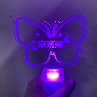 宋雨琦演唱会应援手举灯牌