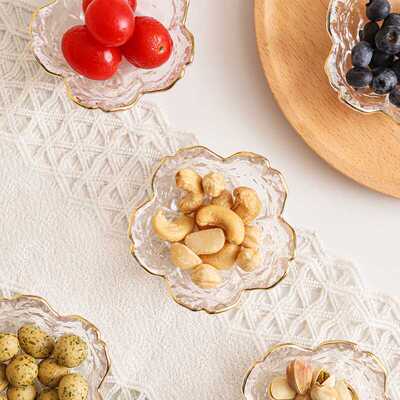 玻璃家用樱花透明酱料碟