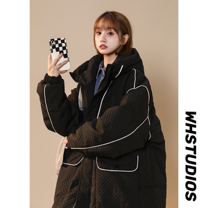中性2024冬季宽松90%标潮流羽绒服女连帽大码情侣YR11P298图片