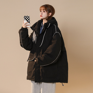 中性2024冬季宽松90%标潮流羽绒服女连帽大码情侣YR11P298图片