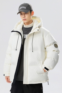 90%标羽绒服男连帽宽松2024冬季美式休闲夜光情侣大码YR78P298图片