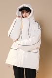 90%标羽绒服女连帽大码中性2024冬季宽松镶边潮流YR11P298，女装羽绒服，电商A222A
