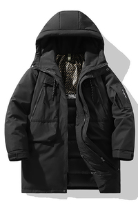 90%标羽绒服男连帽中长款日系高品质2024冬宽松潮情侣YR26P325图片