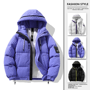 日系90%标羽绒服男连帽高品质2024冬季宽松潮情侣大码YR23P298图片