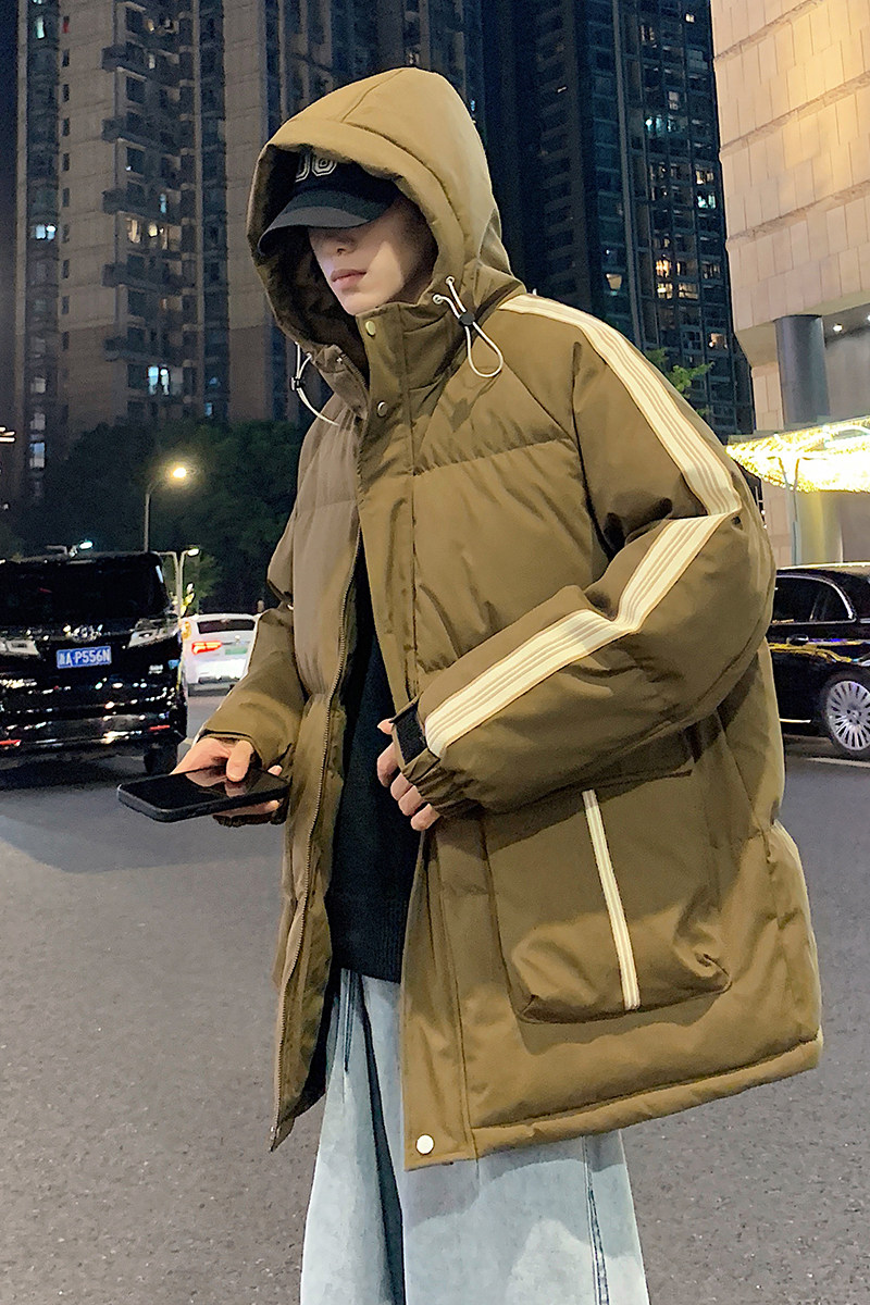 2024冬新高品质港风宽松潮流连帽棉衣男棉服情侣大码Y373P108,男装棉衣,电商A222A