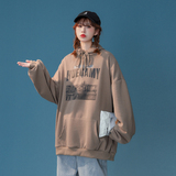 中性情侣大码ins潮2024秋冬新韩版宽松休闲连帽卫衣女Y836P65，女装卫衣/绒衫，电商A222A
