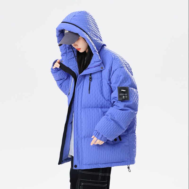 情侣大码2024冬宽松90%标羽绒服女连帽潮美式高街YR67P298，女装羽绒服，电商A222A