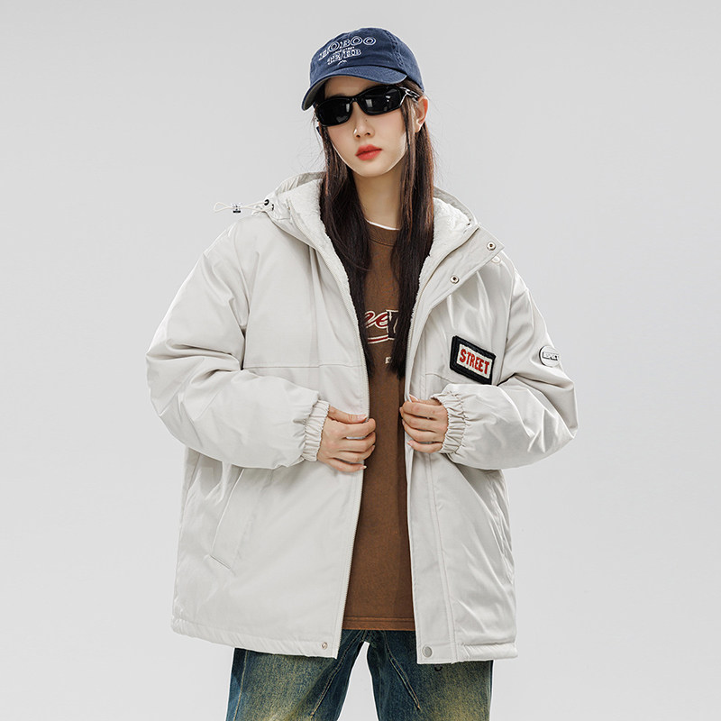 美式休闲2024秋冬高品质工装潮流棉衣女连帽棉服宽松情侣Y391P138,女装棉衣/棉服,电商A222A