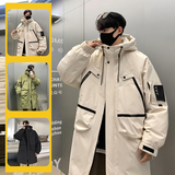 2024秋冬新90%标连帽中长款羽绒服男潮流宽松情侣大码YR36P325，男装羽绒服，电商A222A