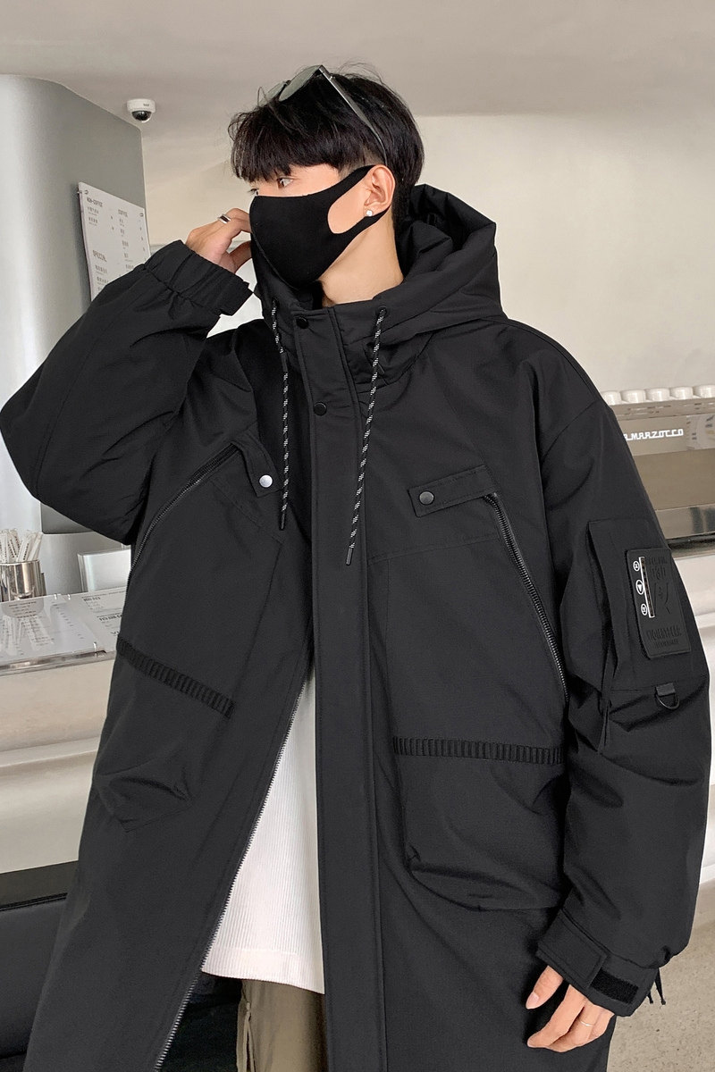 2024秋冬新90%标连帽中长款羽绒服男潮流宽松情侣大码YR36P325,男装羽绒服,电商A222A