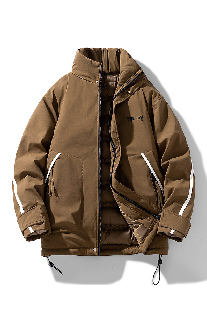 情侣大码高品质2024冬新宽松加厚冲锋衣潮棉衣男棉服Y370P108,男装棉衣,电商A222A