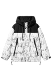 反光高品质潮情侣2024冬季宽松90%标羽绒服男连帽拼接YR27P325，男装羽绒服，电商A222A