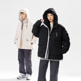 潮流高品90%标羽绒服女连帽2024冬新宽松情侣大码YR55P298，女装羽绒服，电商A222A